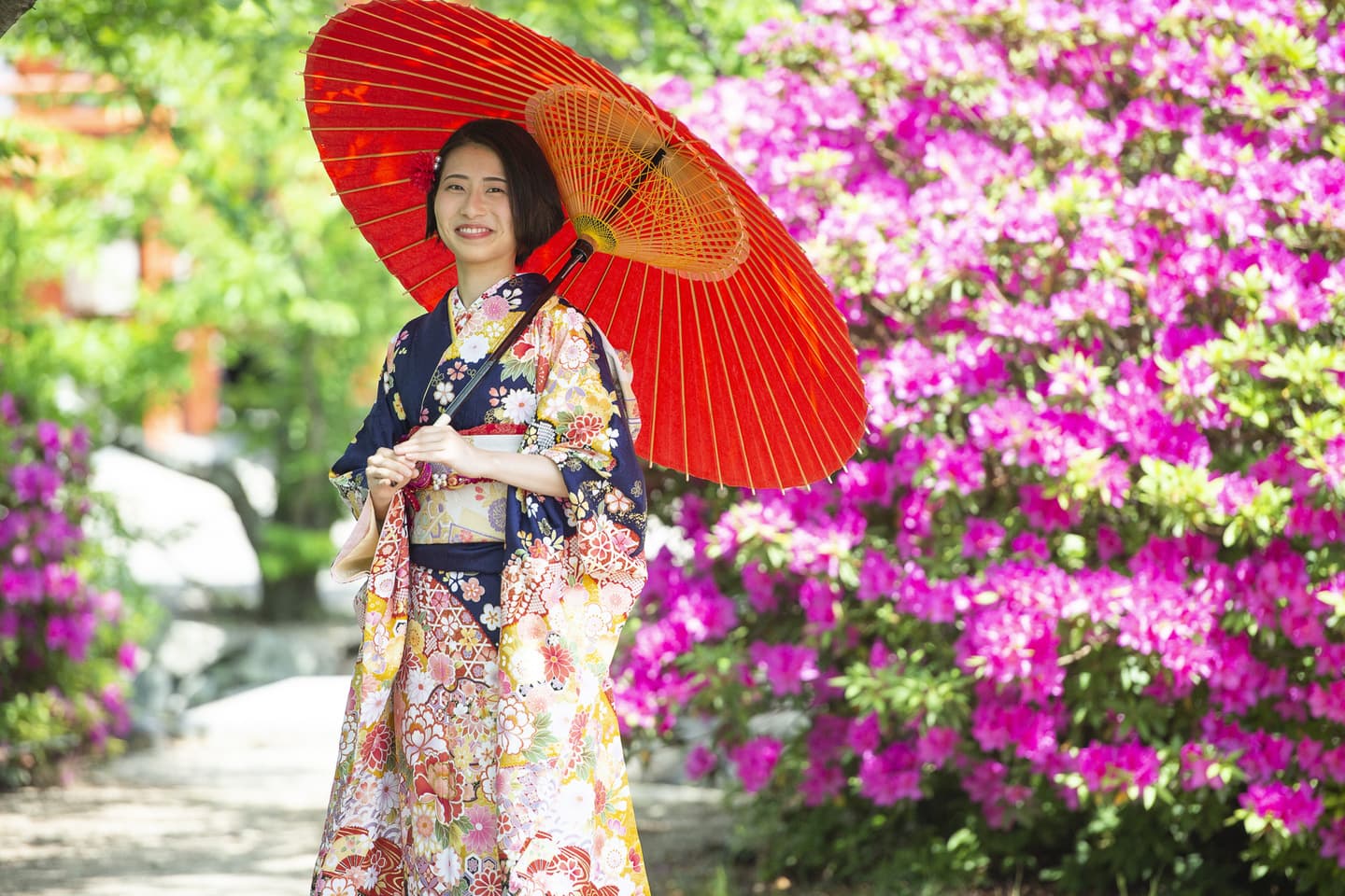 吉備津神社 成人式 前撮り 振袖